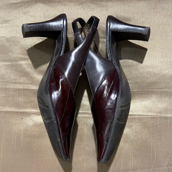 Liz Claiborne brown sling backs size 8 Medium - Picture 6 of 8